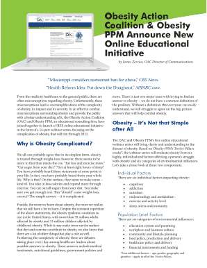 Obesity Action Coalition Membership Application