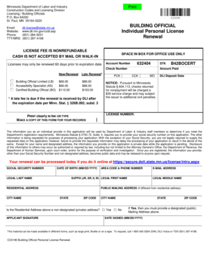 Minnesota Building Official License Renewal