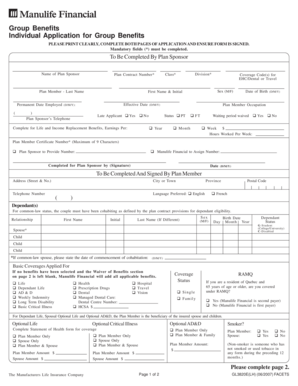 Group Benefits Individual Application