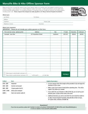 Manulife Bike & Hike Offline Sponsor Form