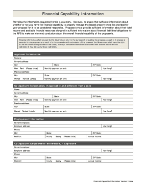 sample of financial proposal