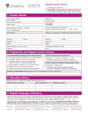 Kaplan International Colleges Application Form