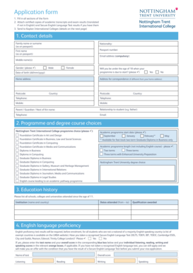 Kaplan International Colleges Application Form