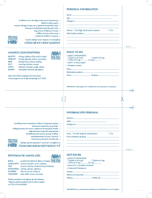 Anaphylaxis Emergency Action Plan