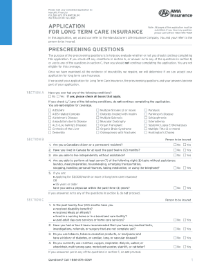 Manulife Long Term Care Insurance Application