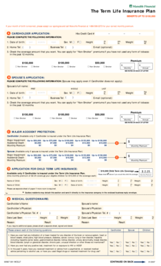 Term Life Insurance Application