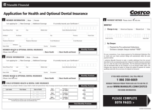 Health and Dental Insurance Application