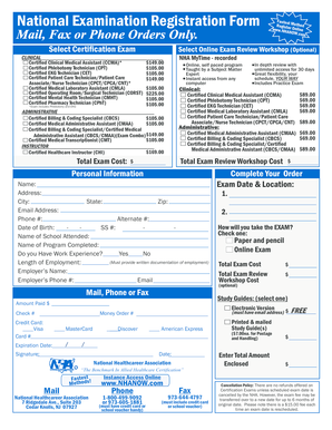 National Examination Registration Form