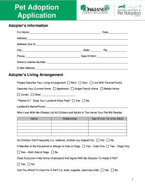 Pet Adoption Application