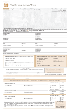 Ohio Attorney Registration Form
