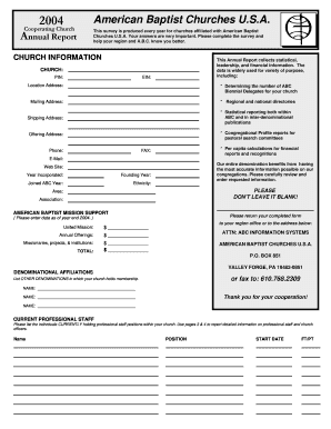 American Baptist Churches Annual Report