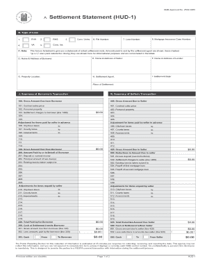 HUD-1 Settlement Statement