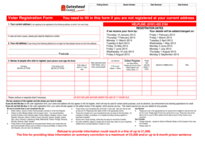 UK Voter Registration Form
