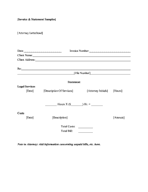 Attorney Invoice Template