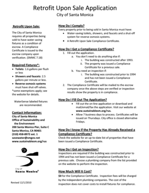 Retrofit Upon Sale Application