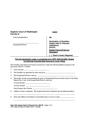 Superior Court of Washington Sealed County of - spokanecounty