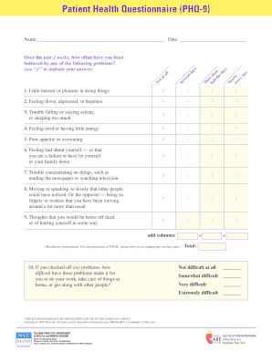 Patient Health Questionnaire PHQ-9