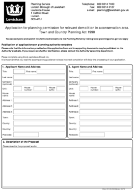 Planning Permission Application for Demolition in Conservation Area