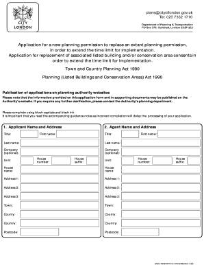UK Planning Permission Extension Application