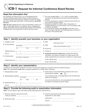 Illinois ICB-1 Request for Informal Conference Board Review