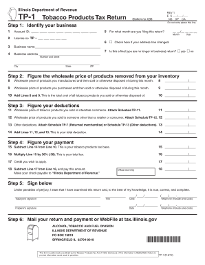 Illinois Tobacco Products Tax Return