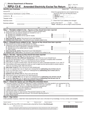Illinois Electricity Excise Tax Return