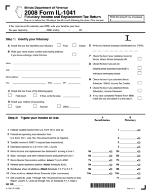 Illinois Fiduciary Income and Replacement Tax Return