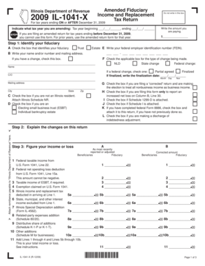Illinois Amended Fiduciary Income Tax Return