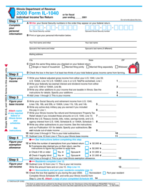 Illinois State Tax Return Form IL-1040