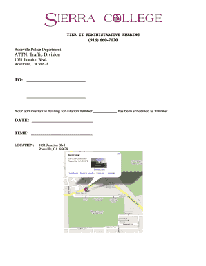 California Parking Violation Hearing Request Form