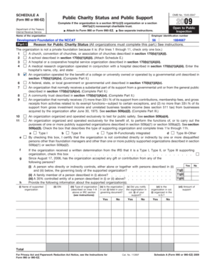 Schedule A Form 990 or 990-EZ
