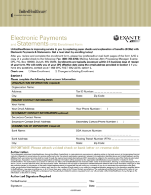 UnitedHealthcare EPS Enrollment Form