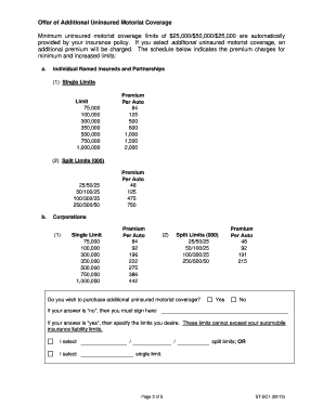 South Carolina Additional Uninsured Motorist Coverage Form