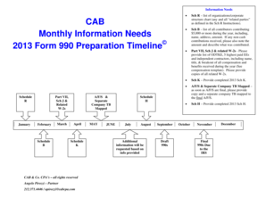 2013 Form 990 Preparation Instructions