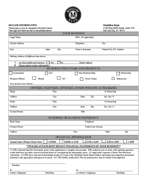 Dealer Documentation Checklist