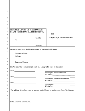 Stipulation to Arbitrator