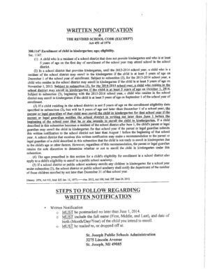 Kindergarten Registration Checklist