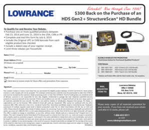 Lowrance Rebate Form