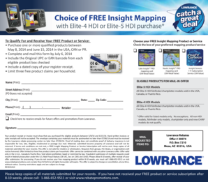 Lowrance Insight Mapping Rebate Form