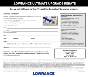 Lowrance Ultimate Upgrade Rebate Form