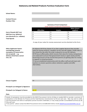 Stem interview questions and answers - stationery and related products purchase evaluation form