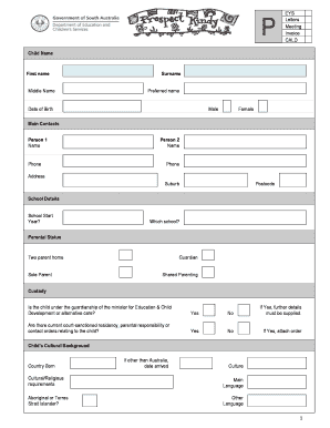 Child Enrolment Form