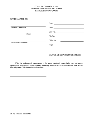 Waiver of Service of Summons