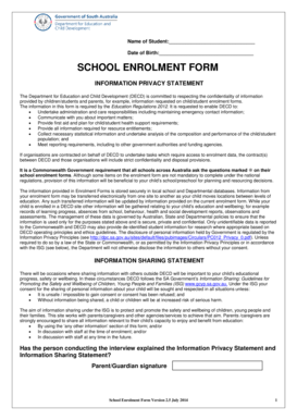School Enrolment Form