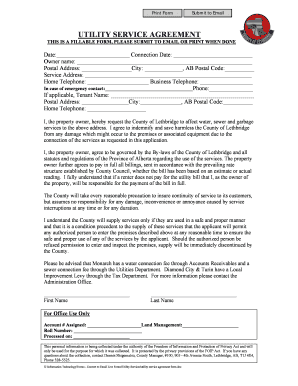 Utility Service Agreement