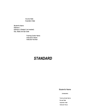 First Aid Card Template Fill Online Printable Fillable Blank Pdffiller Nsc Cpr Course Certificate Template