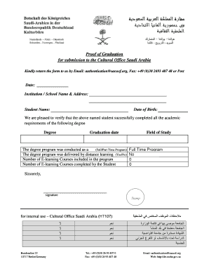 Proof of Graduation for Saudi Arabia
