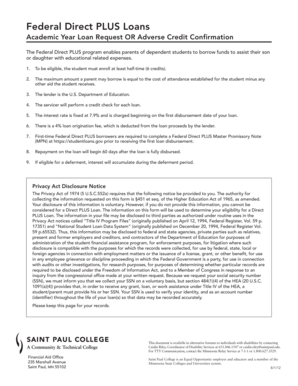 Federal Direct PLUS Loan Request Form