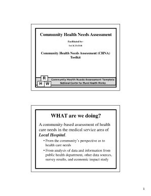 Community Health Needs Assessment Template