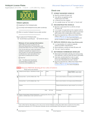Wisconsin Hobbyist License Plates Application